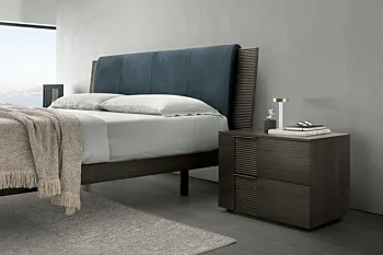 Comodino Bliss Tomasella, Rovere moka e Cannettato, L.60 H.47