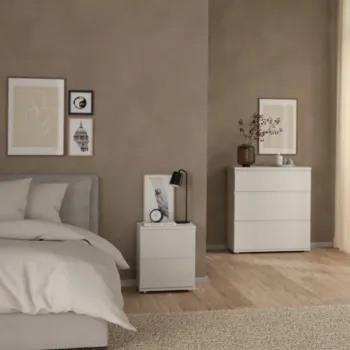 comodino con due cassetti 