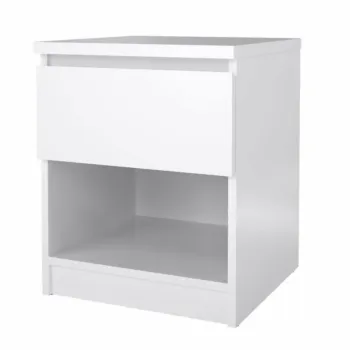 comodino bianco lucido