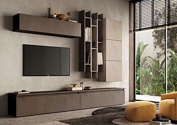 Zona living finitura Bronzo e Argilla, Made in Italy