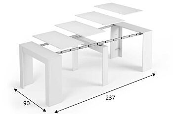 Tavolo consolle allungabile bianco
