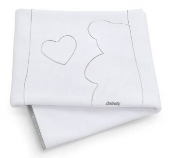 Lettino per neonati Winnie, bianco e Grey con decori orsetto