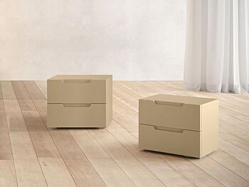 Comodini moderni Collezione Orizzonte, finitura Papiro Zenzero Shop