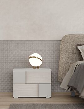 Comodini di design finitura laccato opaco Tele e Nuvola frassinato