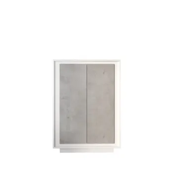 madia moderna alta bianca e beton