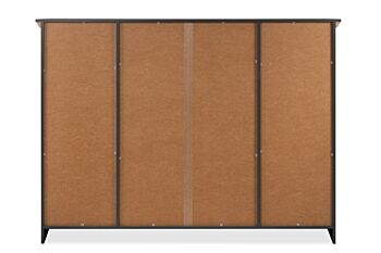 Madia, credenza con 4 ante e 2 cassetti finitura Grigio antracite