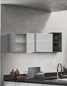 Pensile cubo per cucina sospeso, Grigio artico