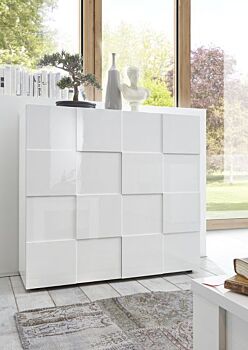 Sala Completa di Design Bianco Lucido