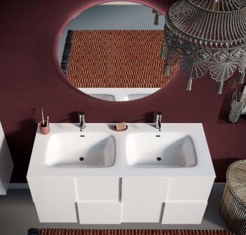 mobile a terra bianco per bagno