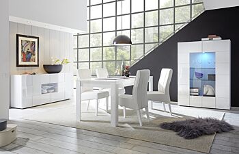 Sala Completa di Design Bianco Lucido