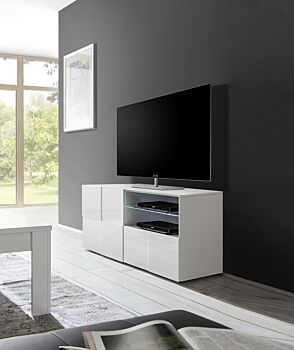 Mobili tv bianchi, porta tv ad un anta e un cassetto