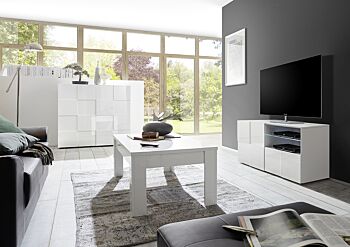 Sala Completa di Design Bianco Lucido