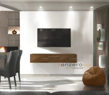Mobili porta tv design in finitura Ossido, anta a ribalta
