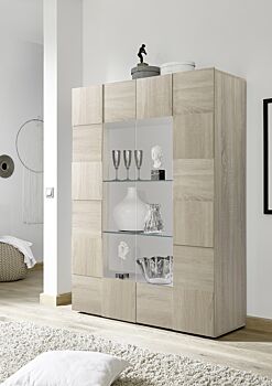 Vetrina di Design Rovere Samoa a due ante