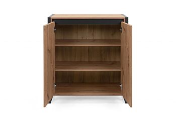 Madia industry 2 ante, finitura Rovere Nodato e struttura in Antracite