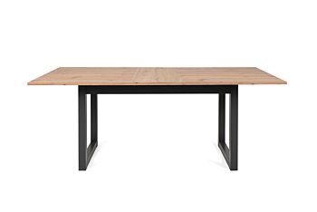 Tavolo Industry allungabile in finitura Rovere nodato con struttura in antracite