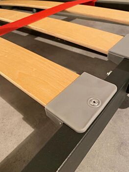 Letto finitura Cemento, a scomparsa Slide versione singola, Made in Italy