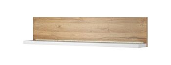 Zona giorno completa, finitura bianco opaco e rovere rustico