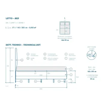 letto matrimoniale rosa antico