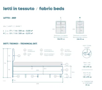 letto ecopelle contenitore bianco