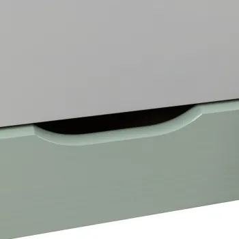 Divano letto con cassetti, secondo letto estraibile, Grigio chiaro e Salvia Zenzero Shop