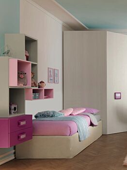 Divano letto box Lima Moretti Compact, Nebbia e Perla