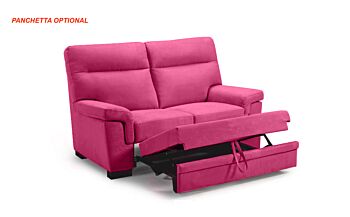 Divano Kim rosa Lampone, divano moderno a 2 posti