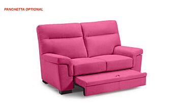 Divano Kim rosa Lampone, divano moderno a 2 posti