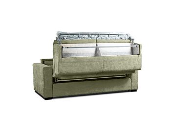 Divano letto Denali, 3 posti sfoderabile, finitura Agave
