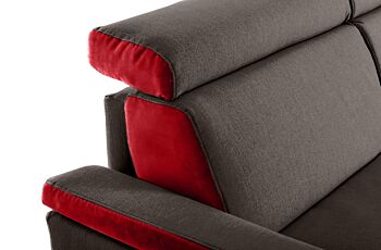 Divano moderno Cervino a 2 posti, con materasso compreso, made in Italy