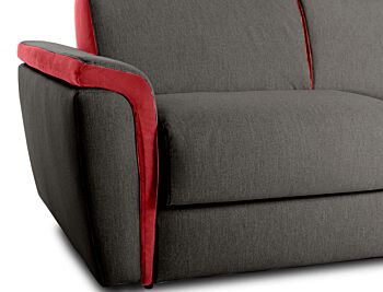 Divano moderno Cervino a 2 posti, con materasso compreso, made in Italy