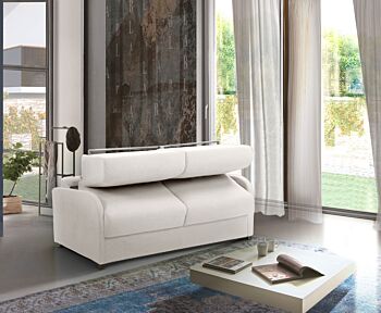 Divano letto Charlie Latte, 3 posti 
