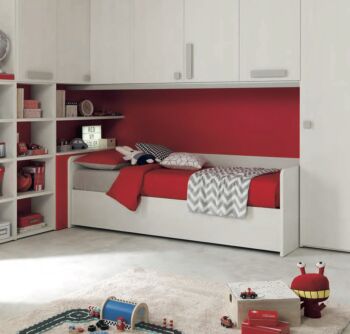 Divano letto Fillet con secondo letto ad estrazione Moretti Compact, Betulla