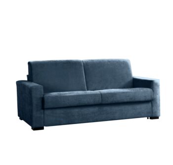 Divano letto modello Denali, sfoderabile a 3 posti maxi finitura Blu