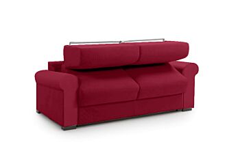Divano letto Oliver moderno sfoderabile, finitura Melograno