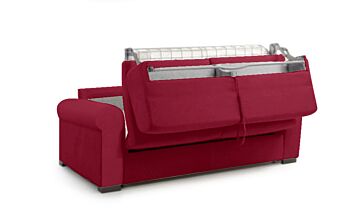Divano letto Oliver moderno sfoderabile, finitura Melograno
