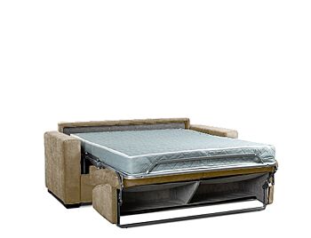 Moderno divano letto 2 posti, tessuto sfoderabile