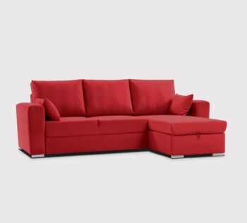 Divano moderno ad angolo, Marmolada, 3 posti, made in Italy