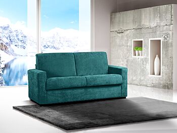 Divano letto 2 posti in tessuto Verde acqua