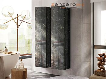 2 pensili bagno sospesi, finitura Marmo Lucido Nero