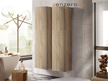Pensili bagno sospesi, finitura Noce Stelvio