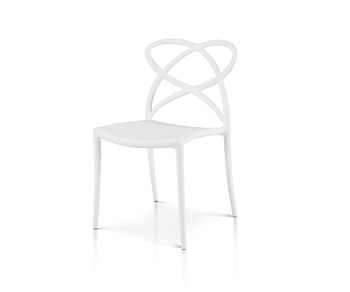 Sedia moderna e di design, bianca