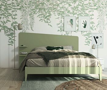 Letto matrimoniale Edge plus in finitura Rovere gesso