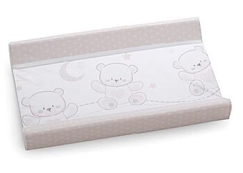 Culla Mr.Bear bianca e choco con ruote, decori con orsetti