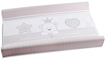 Culla moderna Baloo con ruote, finitura Choco con decori