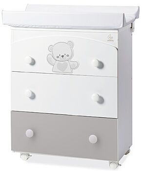 Bagnetto Mr.Bear per neonati Bianco e Grigio con decori orsetto