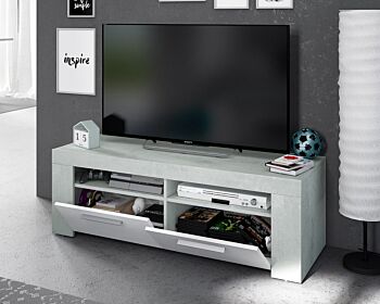 Mobili x televisione di Design Bianco e Cemento a due ante