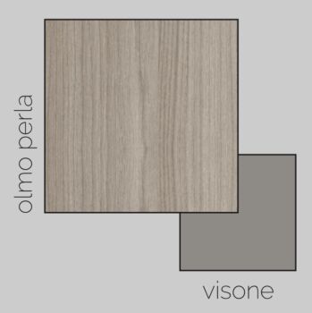 Armadio ad angolo 7 ante, finitura Olmo Bianco, made in Italy