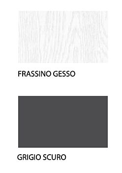 Camera matrimoniale completa Cinciallegra in finitura Frassino gesso e Grigio scuro