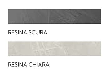 Coppia di comodini moderni, grigio resina chiaro e grigio resina scuro, made in Italy